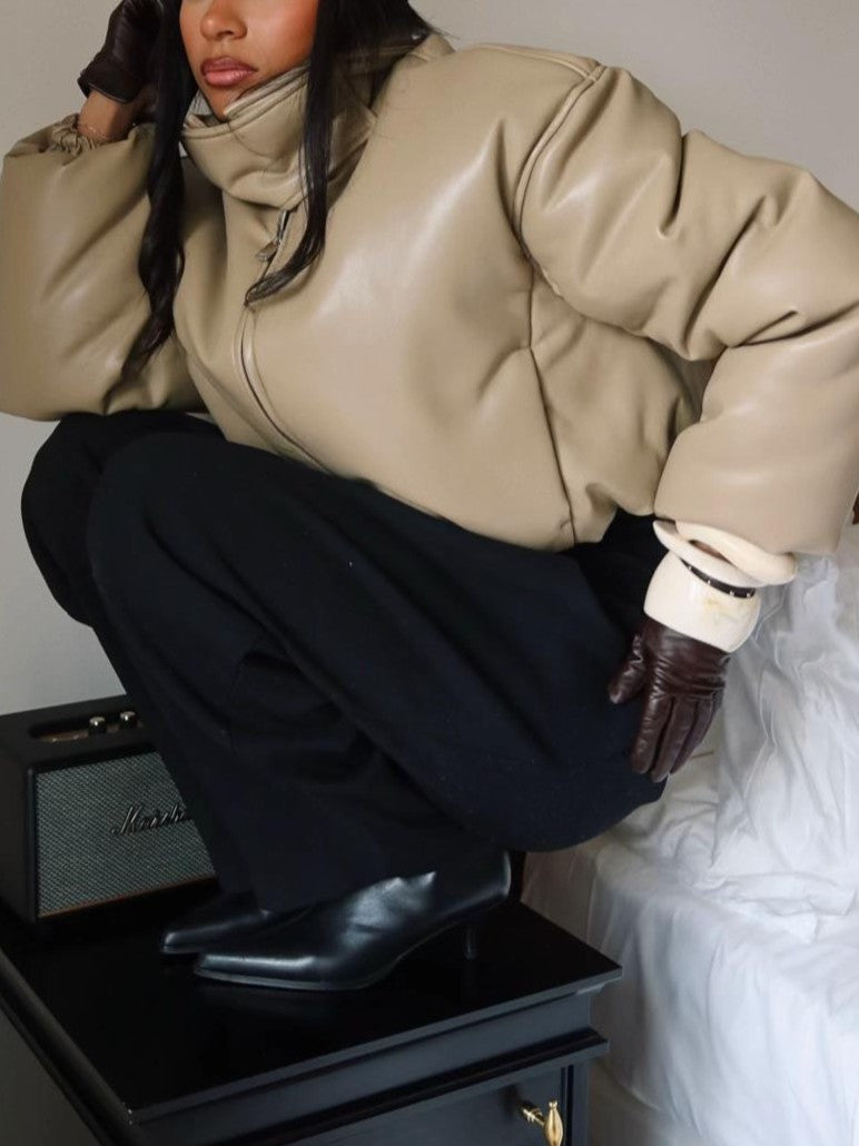 Eco-friendly Leather Jacket Cotton Coat