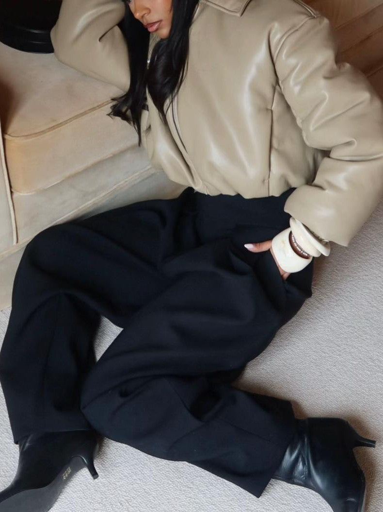 Eco-friendly Leather Jacket Cotton Coat