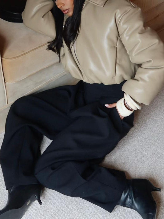 Eco-friendly Leather Jacket Cotton Coat