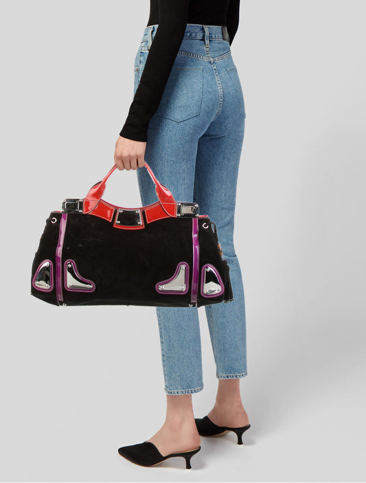 Medium Suede Race Tote