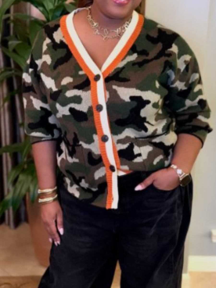 Leopard Button Cardigan