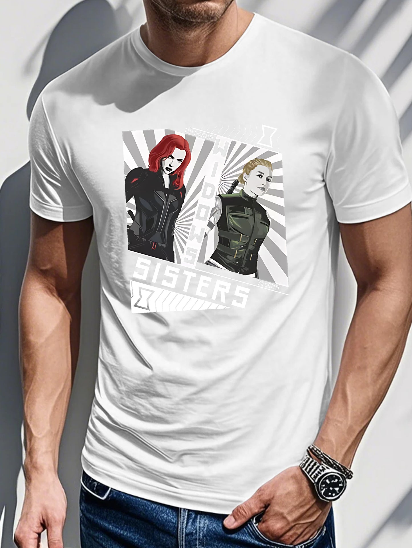 Black Widow Sisters Cartoon T-Shirt