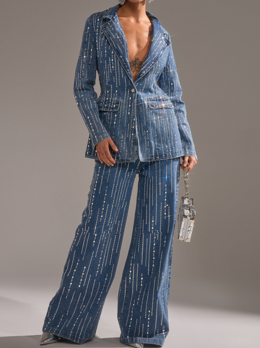 Sequin Denim Suit