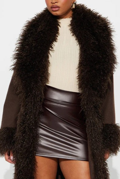 Long Fur-trimmed Coat（Free shipping）