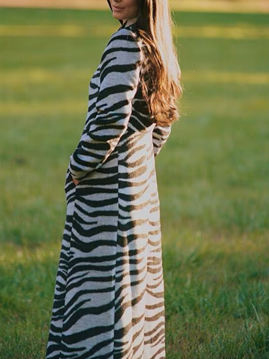 Zebra Jacquard Coat