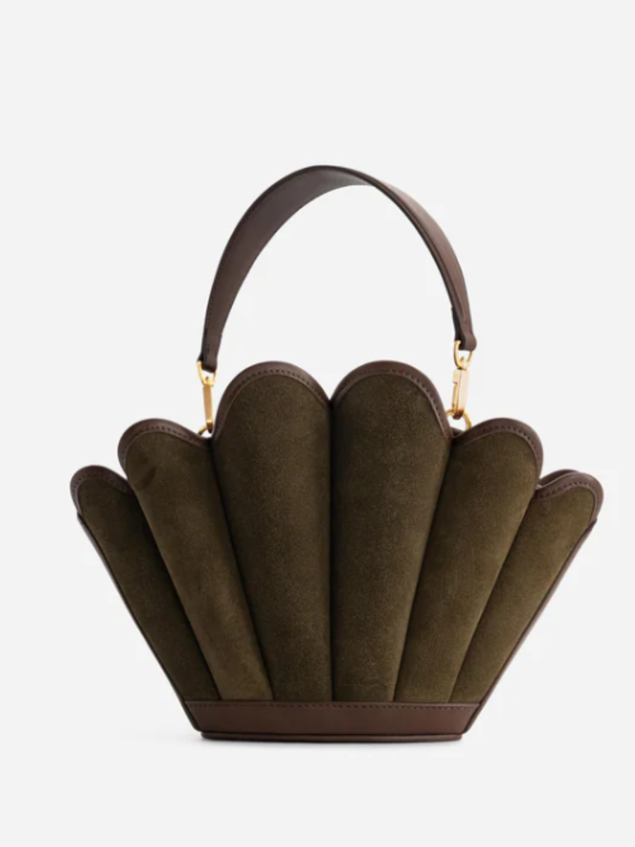Scallop Suede Bag