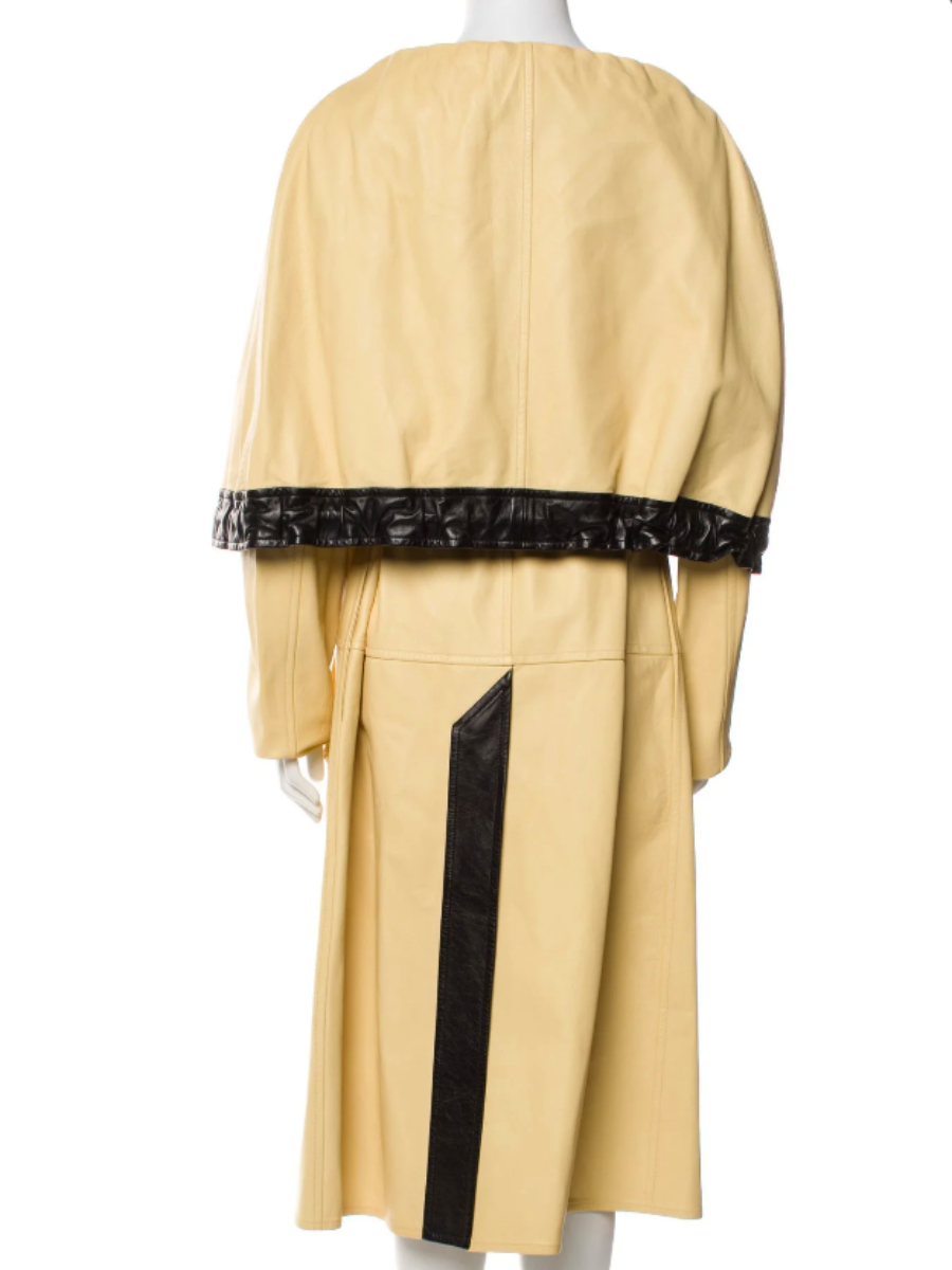 Contrast Cape Design Coat