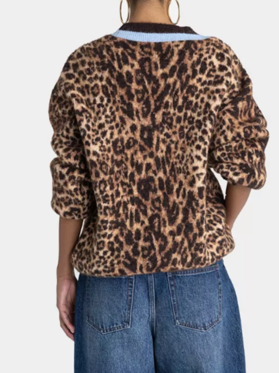 Leopard Button Cardigan
