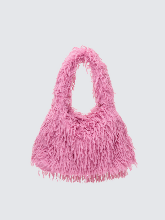 Plush Tassel Shoulder Bag