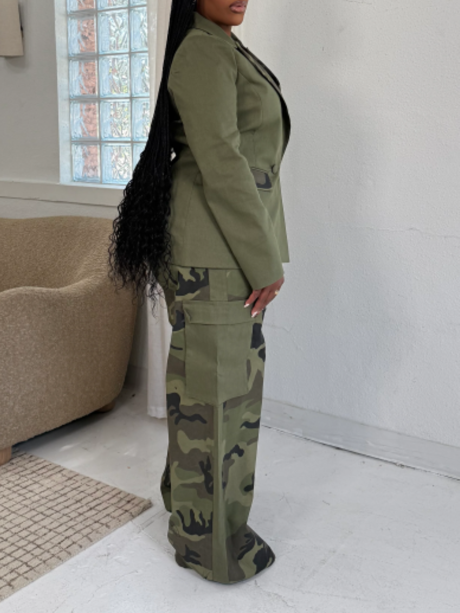 Camouflage Pants Suit