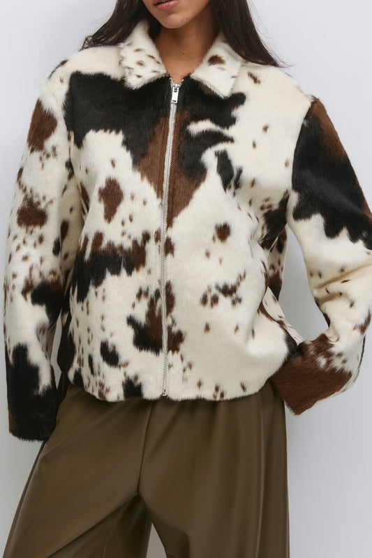 Cow Print Jacket