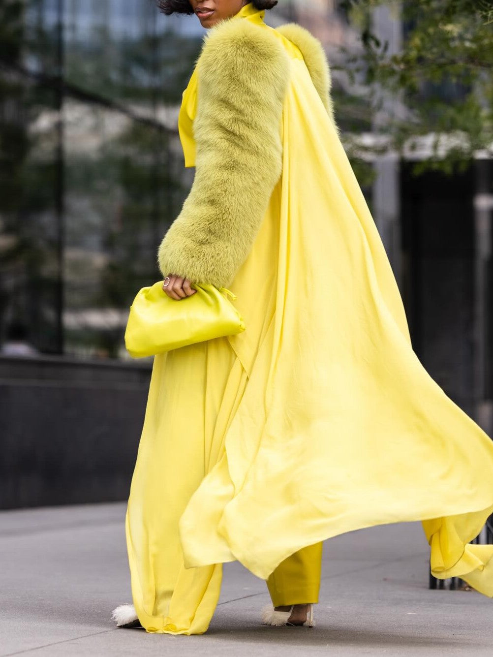 Fluorescent Short Fur High Waist