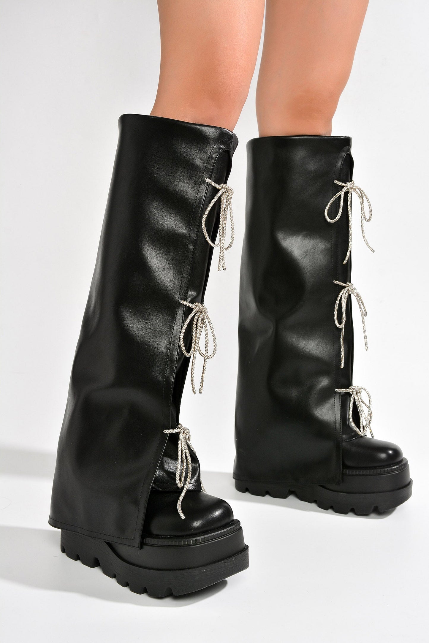 Thick-soled High Boots