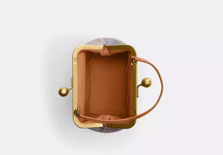 Women's Jacquard Kisslock Frame Bag 16