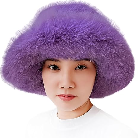Warm Faux Fur Bucket Hat