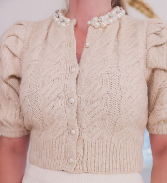 Elegant Pearl Cardigan