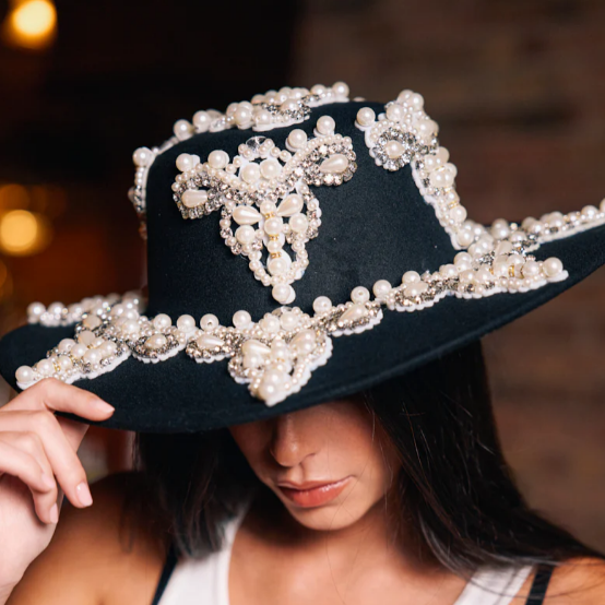 Statement Pearl Hat