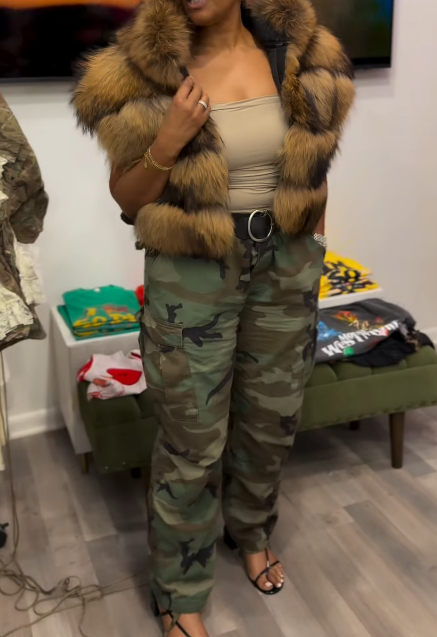 Hood Faux Fur Vest Jacket