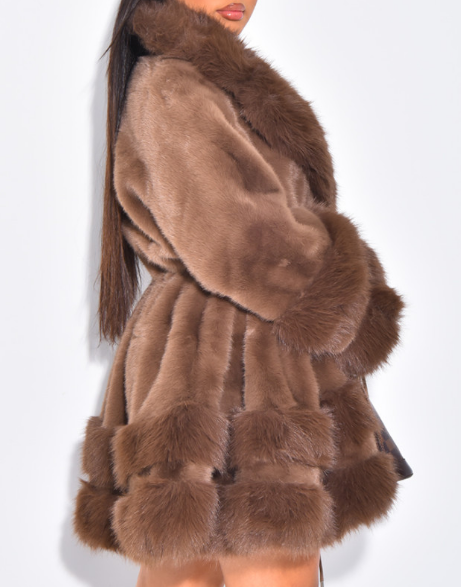 Classy Faux Fur Poncho Coat
