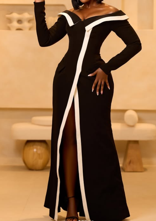 Demure Black Occasion Dress