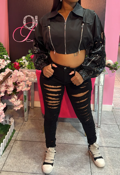 Fab Patchwork Design Jacket