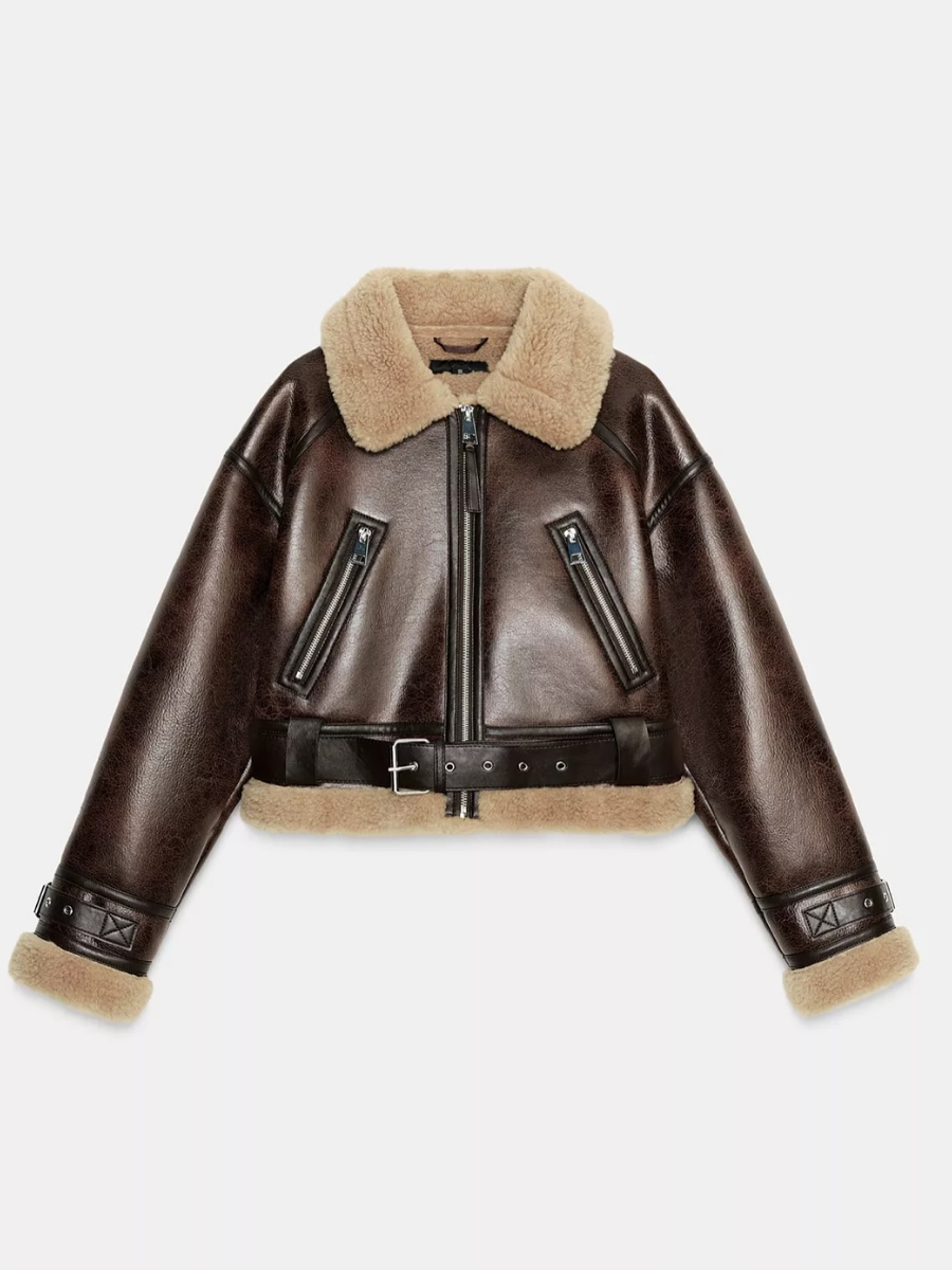 Lambskin Retro Leather Coat（Free shipping）