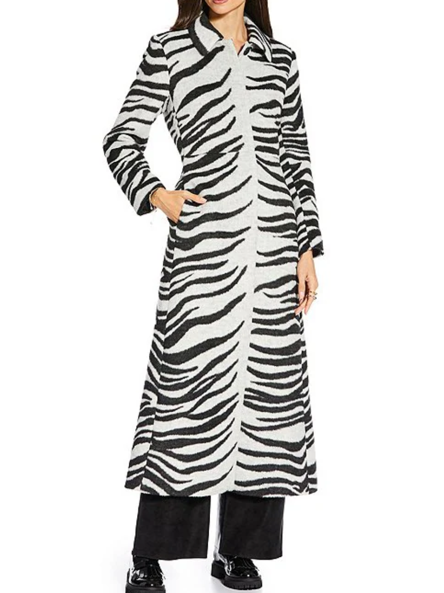 Zebra Jacquard Coat