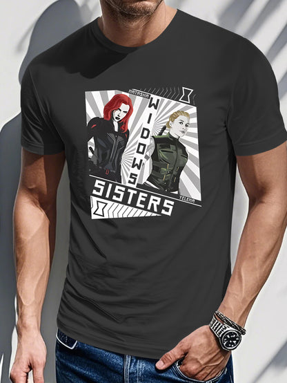 Black Widow Sisters Cartoon T-Shirt