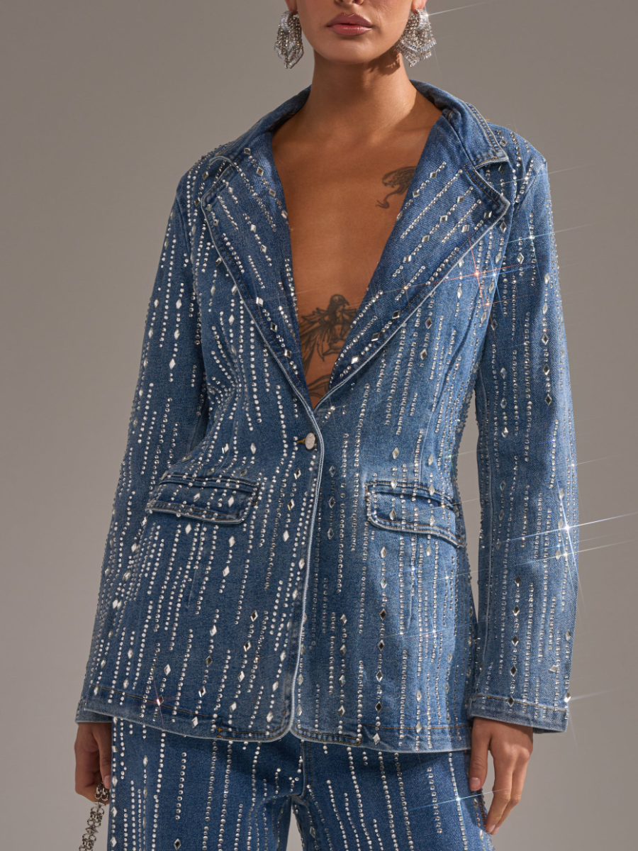 Sequin Denim Suit