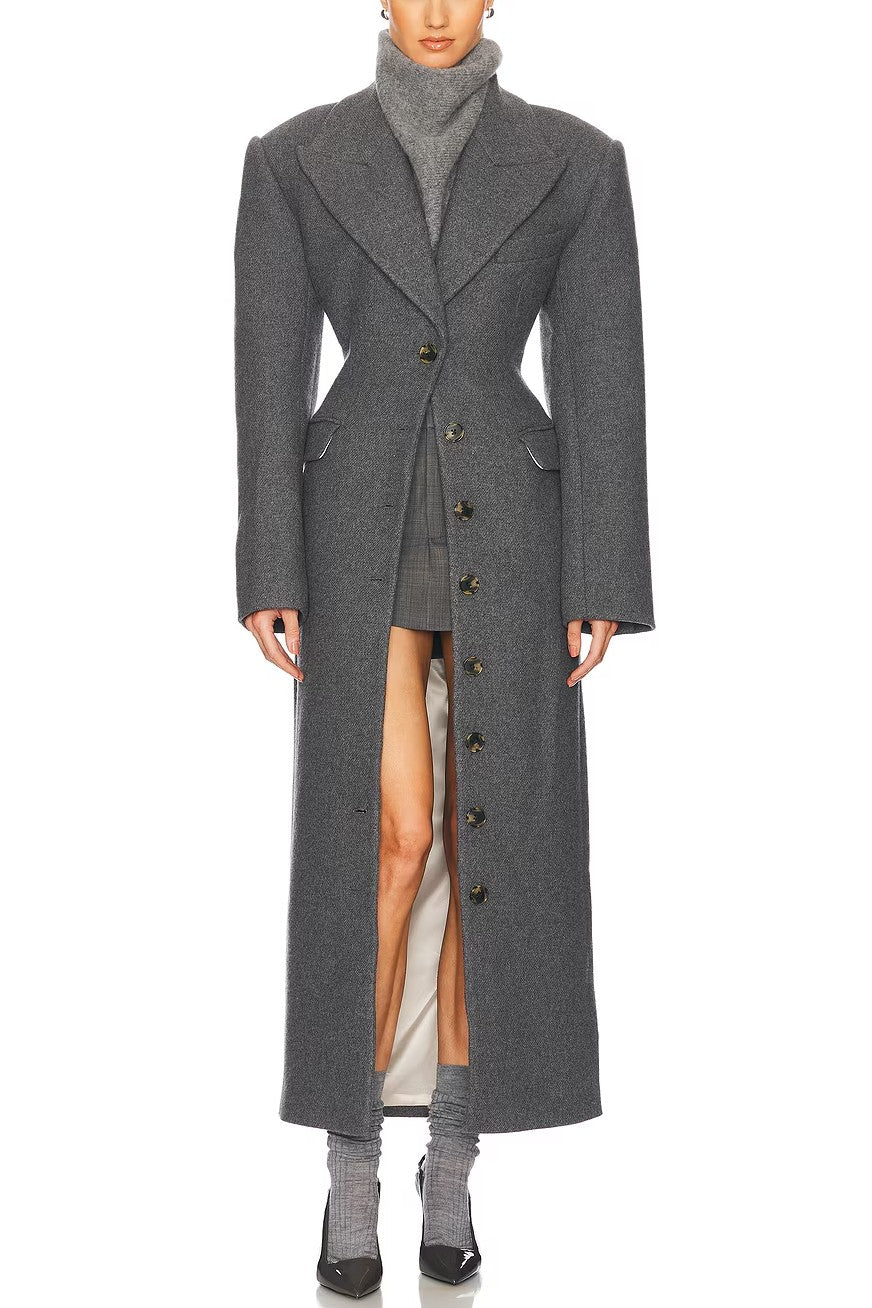 Lightweight Wool Coat With A Structured Silhouette