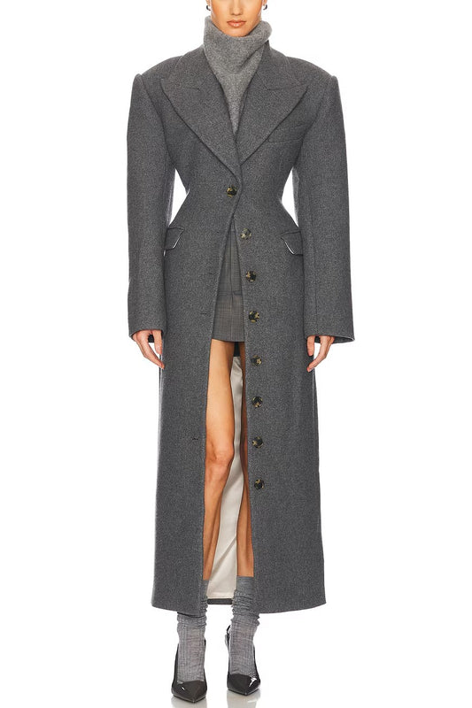 Lightweight Wool Coat With A Structured Silhouette
