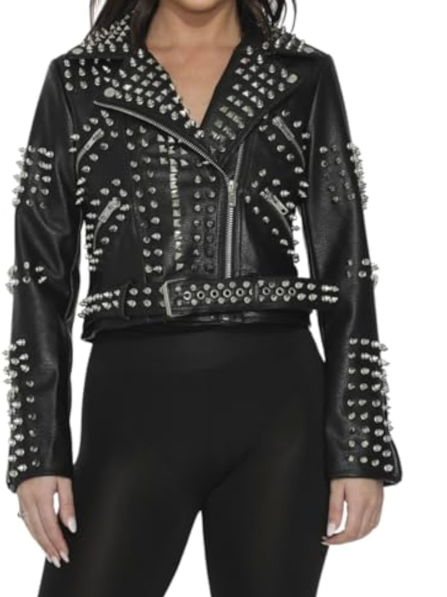 Studded Leather Coat