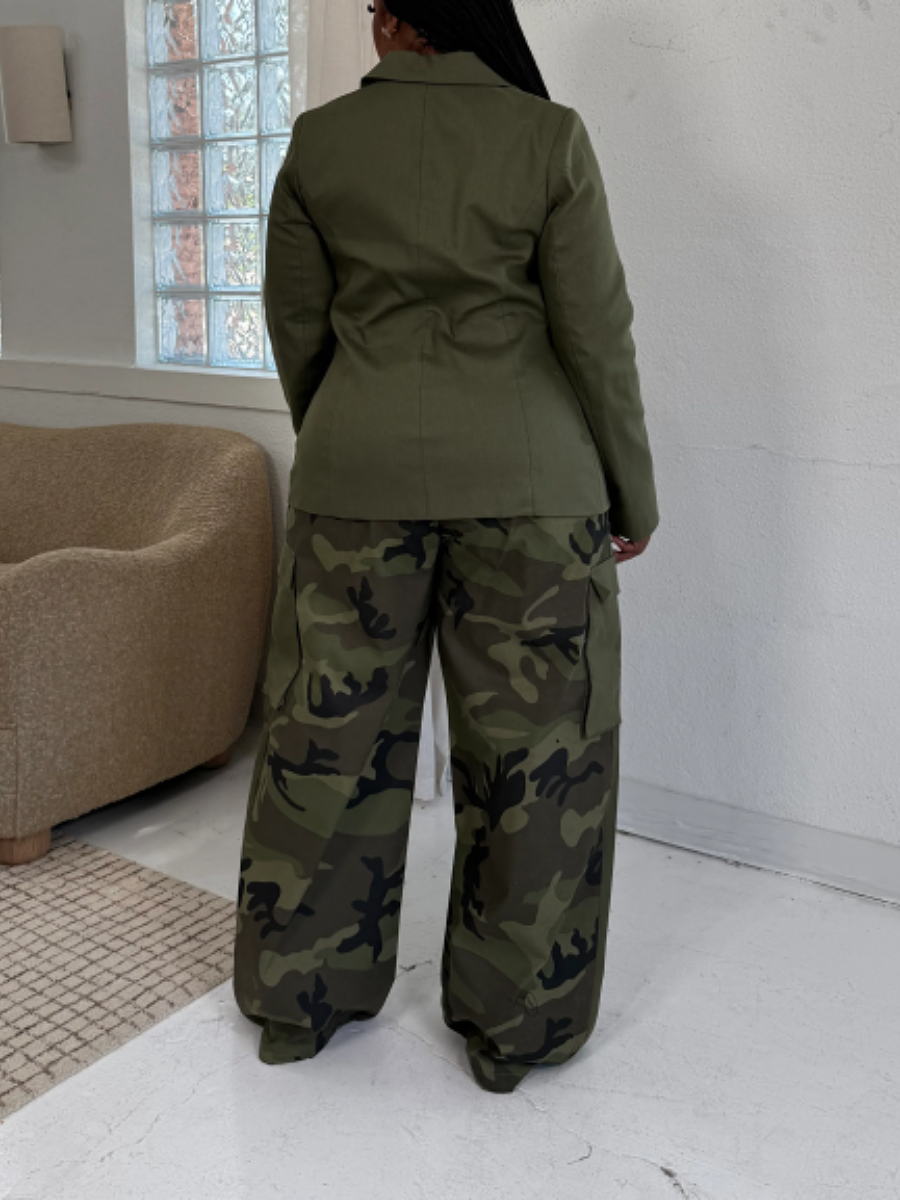 Camouflage Pants Suit