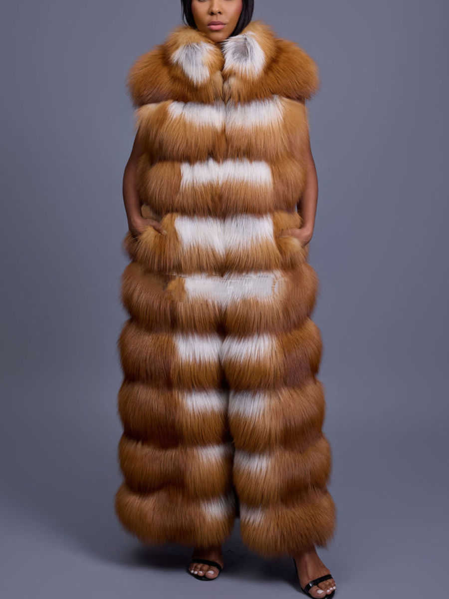 Plush Sleeveless Jacket