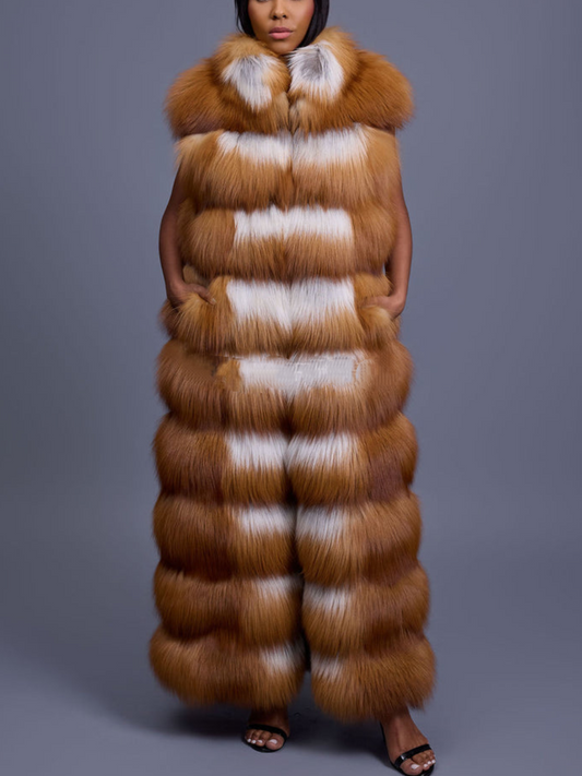 Plush Sleeveless Jacket