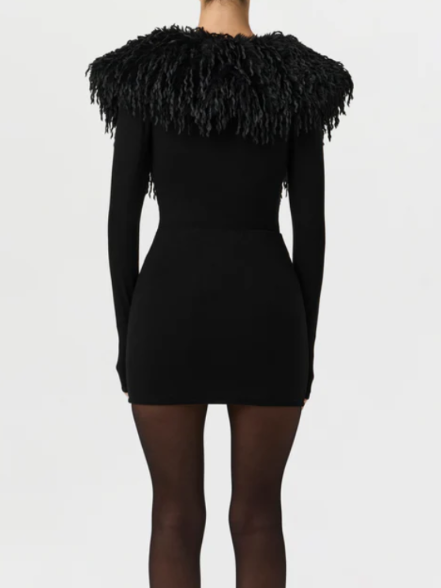 Butterfly Feather V-Neck Jumpsuit