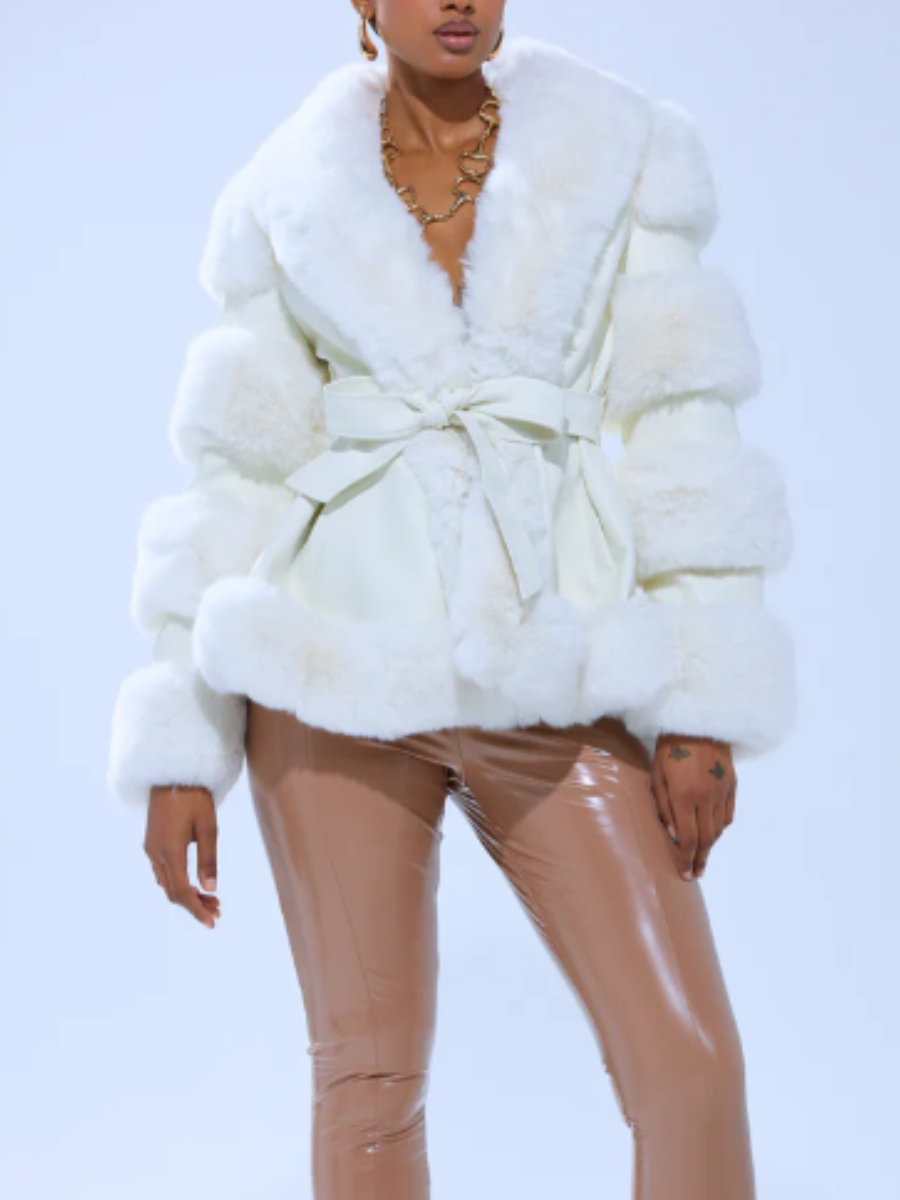 Plush-Trim Biker Jacket