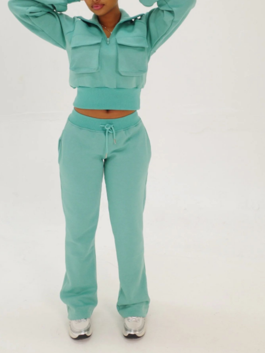 High Waist Sporty Pants Set