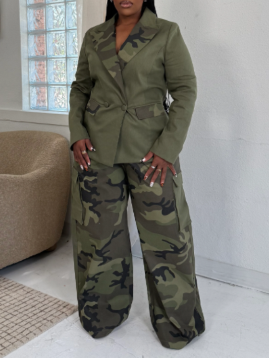 Camouflage Pants Suit