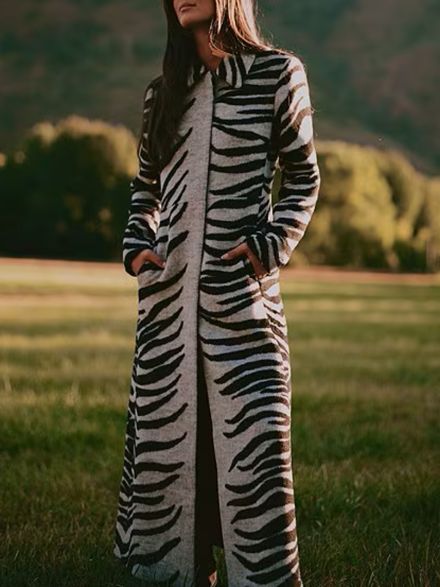 Zebra Jacquard Coat