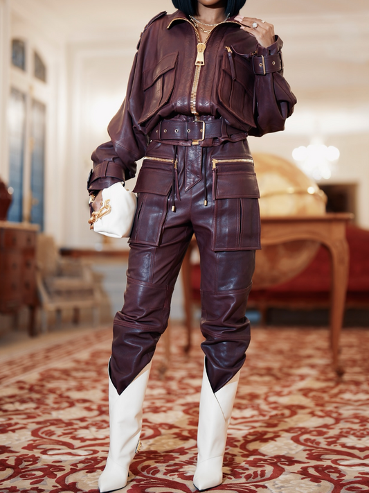 Fab Faux Leather 2pc Set