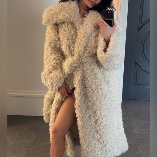 Fluffy Faux Fur Oversized Coat（Free shipping）